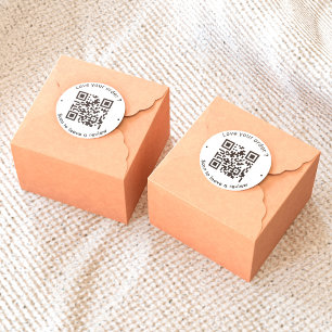 Företagsgranskning med QR-kod Runt Klistermärke