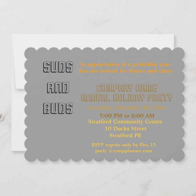 FöretagsjulfestInvitation. Inbjudningar (Framsida)