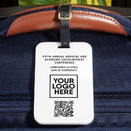 Företagskonferens Anpassad logotyp QR-kod Bagagebricka