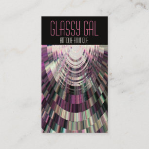 Företagskort Abstrakt Glas Disco Boll Lila Visitkort