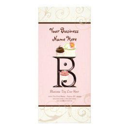 Företagskort - Brev B Monogram Dessert Bak Reklamkort