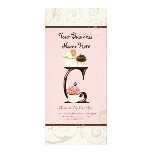 Företagskort - Brev C Monogram Dessert Bak Reklamkort