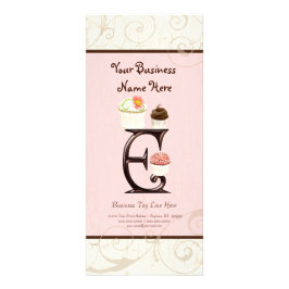 Företagskort - Brev E Monogram Dessert Bak Reklamkort