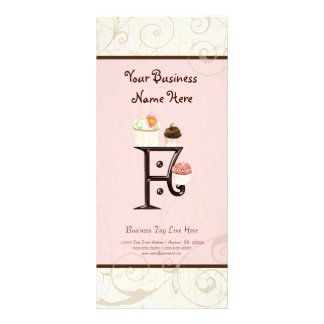 Företagskort - Brev F Monogram Dessert Bak Reklamkort