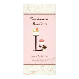 Företagskort - Brev L Monogram Dessert Bak Reklamkort