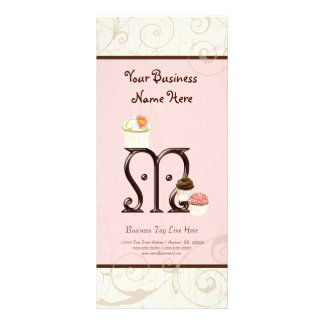 Företagskort - Brev M Monogram Dessert Bak Reklamkort