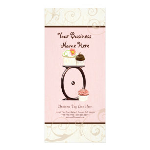 Företagskort - Brev O Monogram Dessert Bak Reklamkort