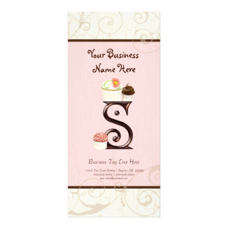 Företagskort - Brev S Monogram Dessert Bak Reklamkort
