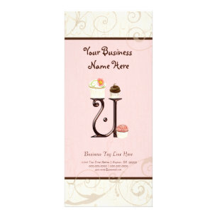 Företagskort - Brev U Monogram Dessert Bak Reklamkort