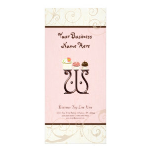 Företagskort - Brev W Monogram Dessert Bak Reklamkort