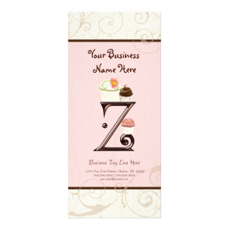 Företagskort - Brev Z Monogram Dessert Bak Reklamkort