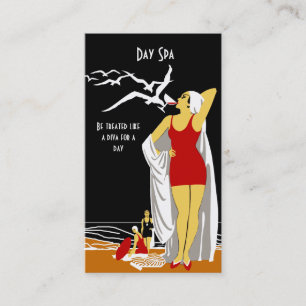 Företagskort Dag Spa Skönhetssalong Diva retro 2 Visitkort