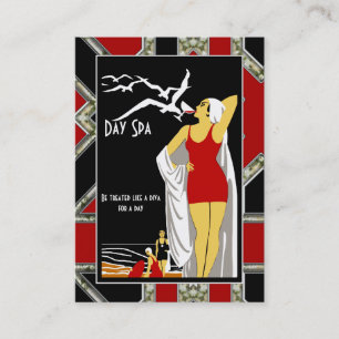 Företagskort Dag Spa Skönhetssalong Diva retro Visitkort