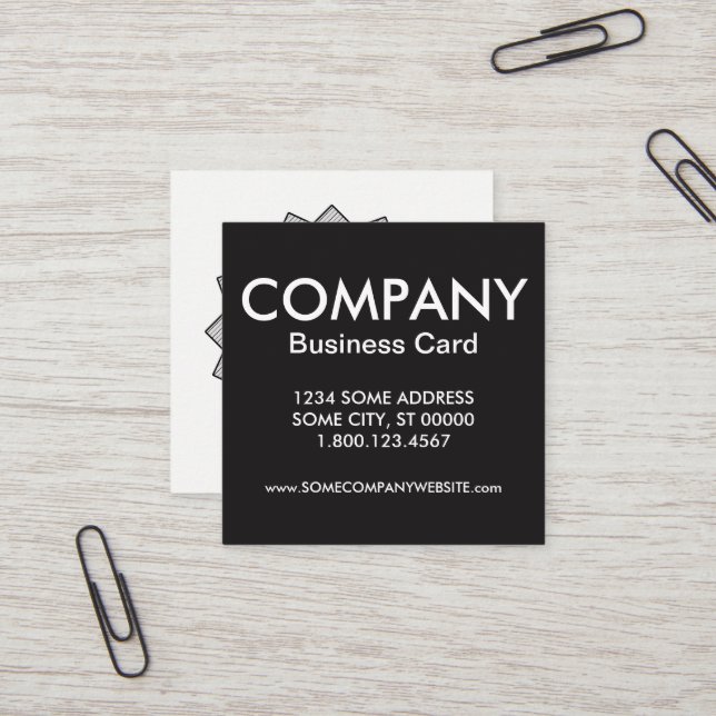 företagskort fyrkantigt visitkort (Front/Back In Situ)