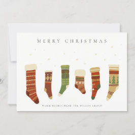 FÖRETAGSLAGER AV RÖD GRÖNT CHRISTMAS ELEGANT JULKORT