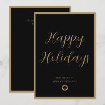 Företagslogotyp Glad jul Elegant svart guld
