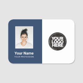 Företagsmedarbetarfoto, Logotyp för företag Namnbricka