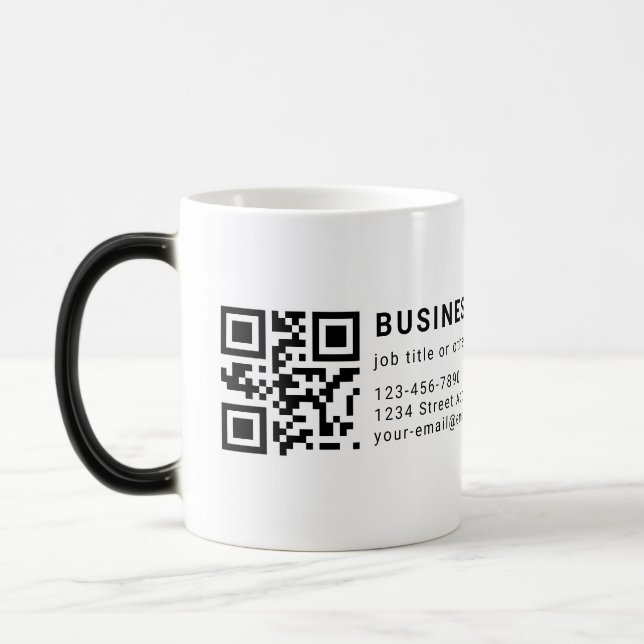 Företagspromotion QR-kod Magisk Mugg (Vänster)