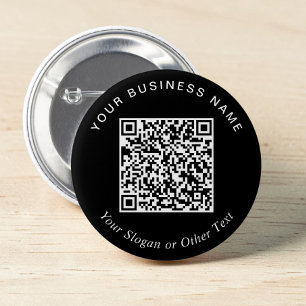 Företagspromotiv QR-kod Svart Pin Knapp