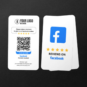 Företagsrecension Länk Facebook Recensioner QR-kod Visitkort