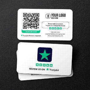 Företagsrecension Länk Trustpilot Recensioner QR-k Visitkort