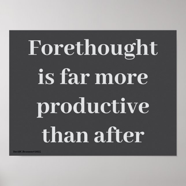 Forethought... Poster (Framsidan)