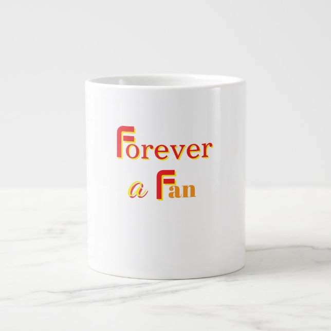 Forever A Fan Vit  Jumbo Mugg (Framsidan)
