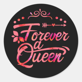 Forever A Queen Gift Bag Runt Klistermärke