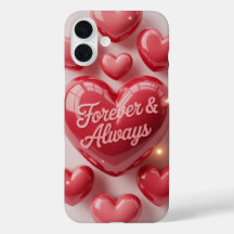 Forever & Always 3D Hjärtformad Mobilskal