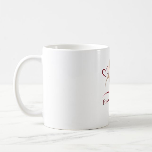 Forever & Always" Minimalist Couple Mug - Elegant  Kaffemugg (Vänster)