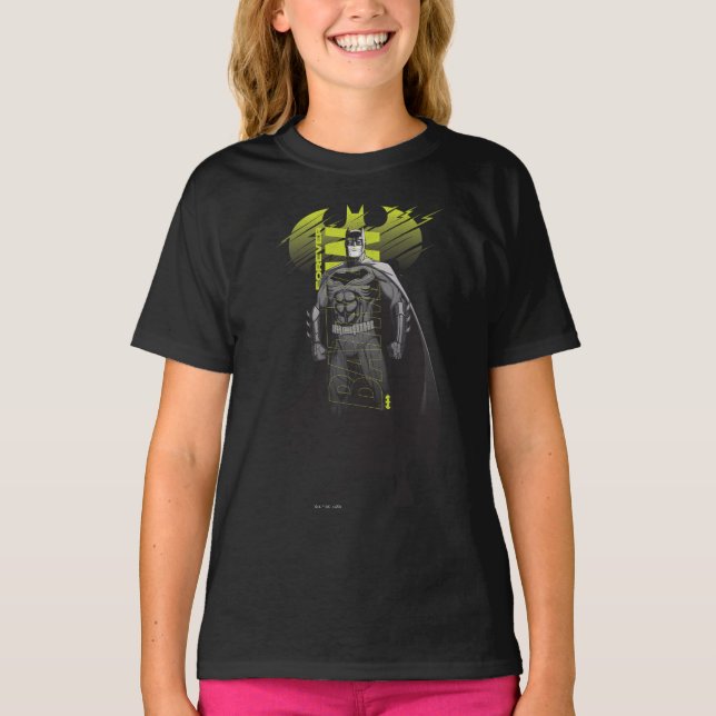 Forever Batman Power Up Character Art T Shirt (Framsida)