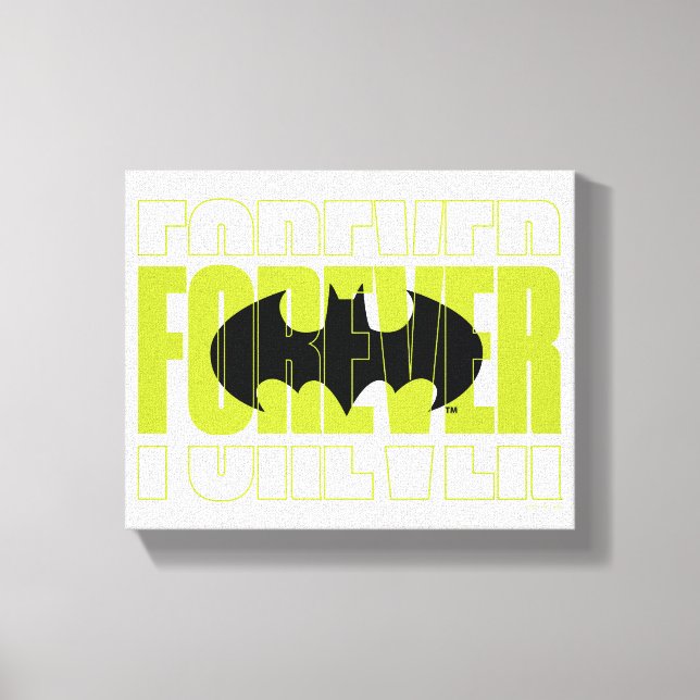 Forever Batman Typography Symbol Graphic Canvastryck (Framsida)