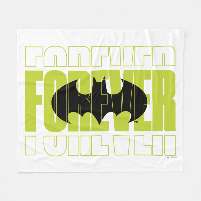 Forever Batman Typography Symbol Graphic Fleecefilt (Framsidan (Horisontell))