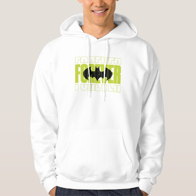 Forever Batman Typography Symbol Graphic Hoodie (Framsida)