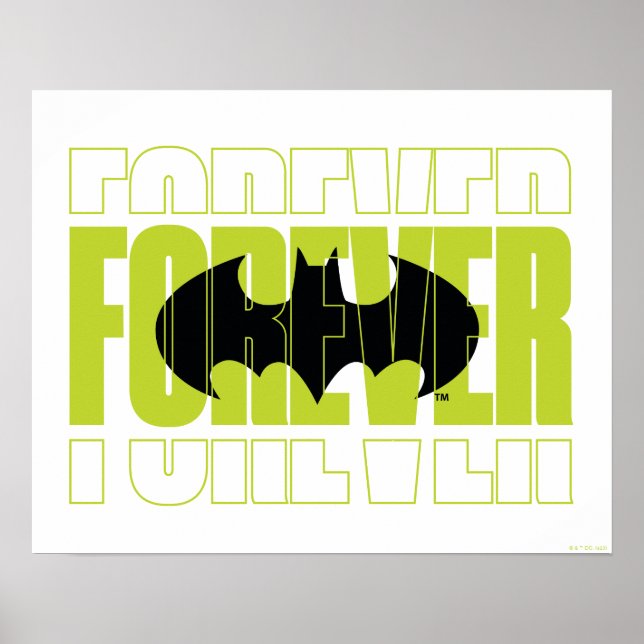 Forever Batman Typography Symbol Graphic Poster (Framsidan)