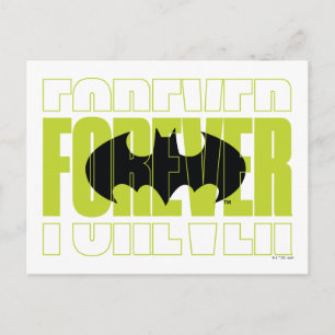 Forever Batman Typography Symbol Graphic Vykort