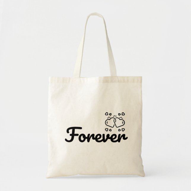 Forever Brev Tote Bag Tygkasse (Framsidan)