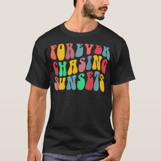 Forever Chasing Sunset Retro Aesthetic T Shirt