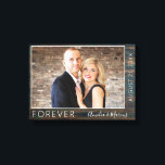Forever Elegant Rustic Wood Script Bröllop Photo Canvastryck<br><div class="desc">Forever Elegant Rustic Wood Script Bröllop Photo Canvas</div>