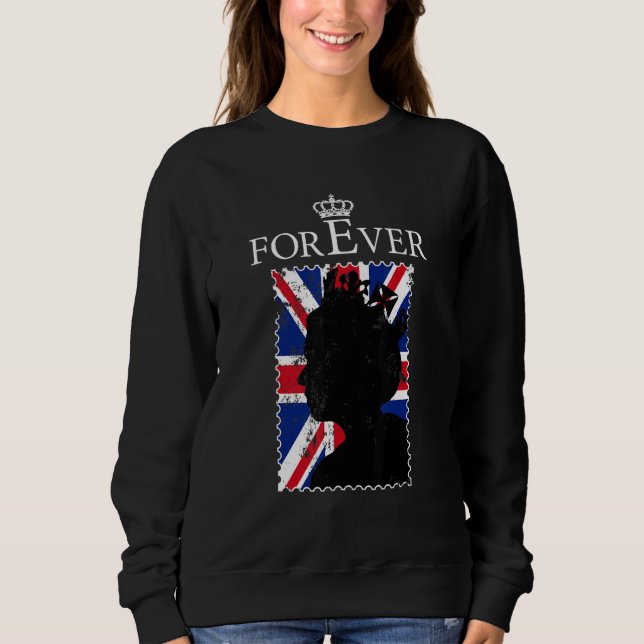 Forever Elizabet II Legend Queen British Crown Eng T Shirt (Framsida)