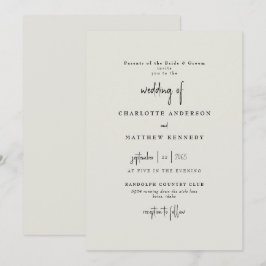 Forever Faithful Cream Bröllop II-inbjudan Inbjudningar