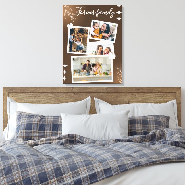 Forever Family Personalized Photo Collage Canvastryck (Insitu (sovrum))