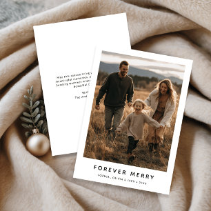 Forever God jul Family Baby Funny Photo Julkort