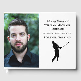 Forever Golfing Anpassningsbar Photo Memorial Fune Gästböcker