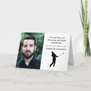 Forever Golfing Anpassningsbar Photo Memorial Fune Tack Kort