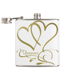 Forever Hearts Guld på White Fickplunta