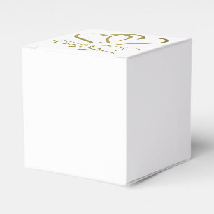 Forever Hearts Guld på White Presentaskar