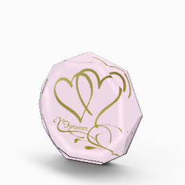 Forever Hearts Guld, redigerbar bakgrund färg