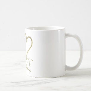 Forever Hearts Guld, redigerbar bakgrund färg Kaffemugg
