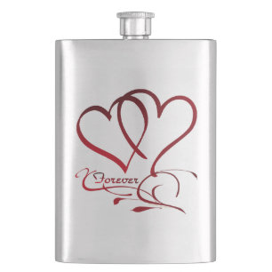 Forever Hearts Red on White Fickplunta